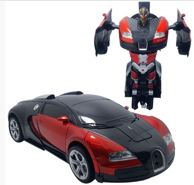 

Машинка Трансформер Bugatti Robot Car Size 18 Красная