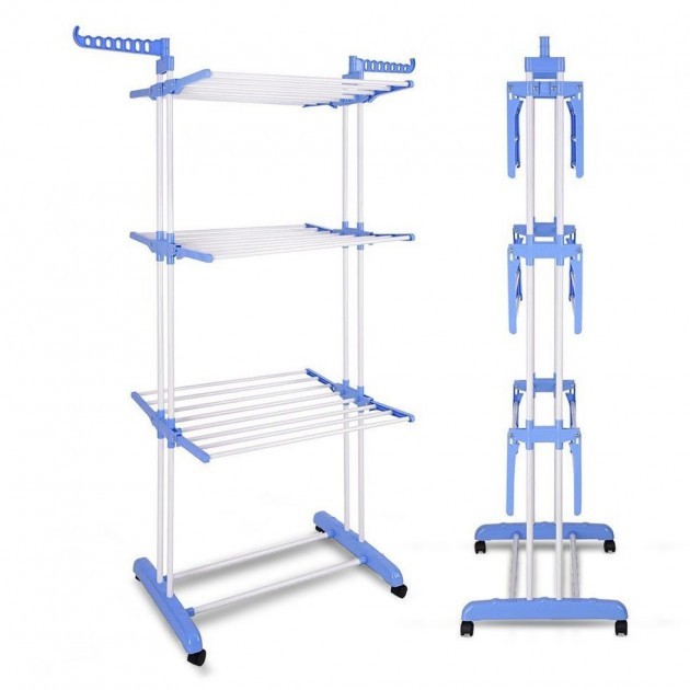 

Универсальная складная напольная сушилка для вещей Garment Rack With Wheels