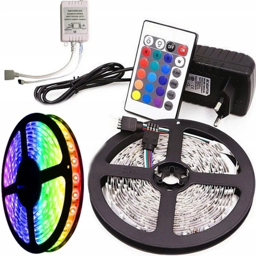 

Светодиодная LED лента 5050 RGB комплект