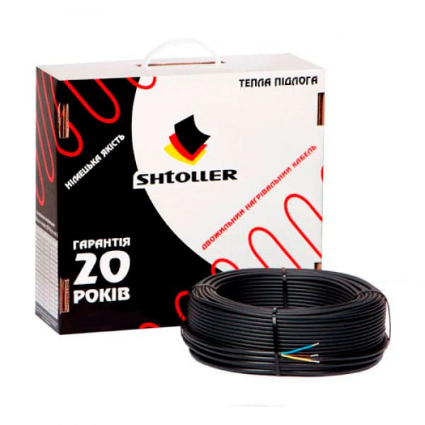 

Теплый пол Shtoller двухжильный нагревательный кабель 20 EC 150 м.п.