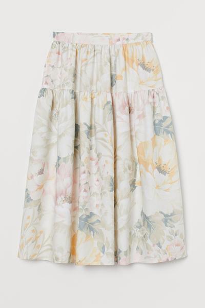 

Юбка с рисунком H&M 38 (165/72А) Кремовый/Цветы