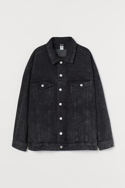 

Джинсовая куртка оверсайз H&M 2XL (175/128А) Черный