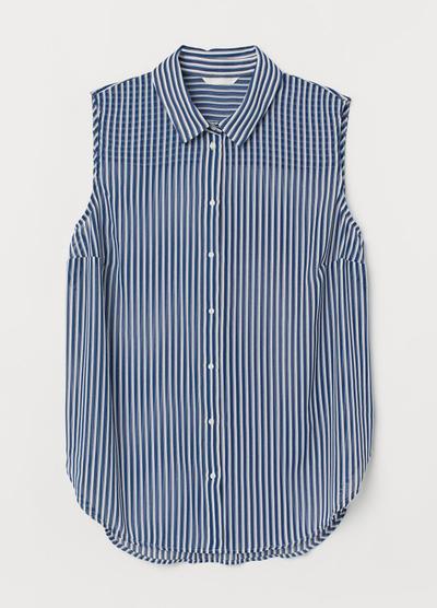 

Блуза без рукавов H&M  ( 170/96А) Синий/Полоска, Блуза без рукавов H&M 42 ( 170/96А) Синий/Полоска