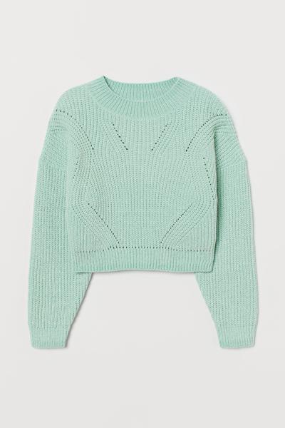 

Вязаный джемпер H&M 170 (170/88) Ментоловый