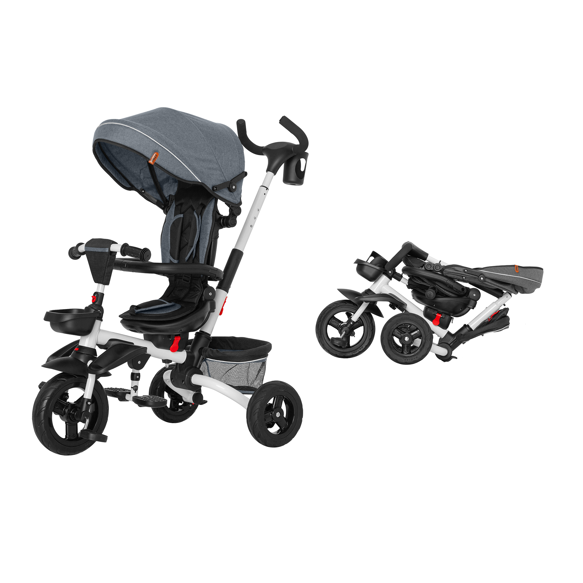 

Велосипед триколісний TILLY FLIP T-390 Сірий/1/