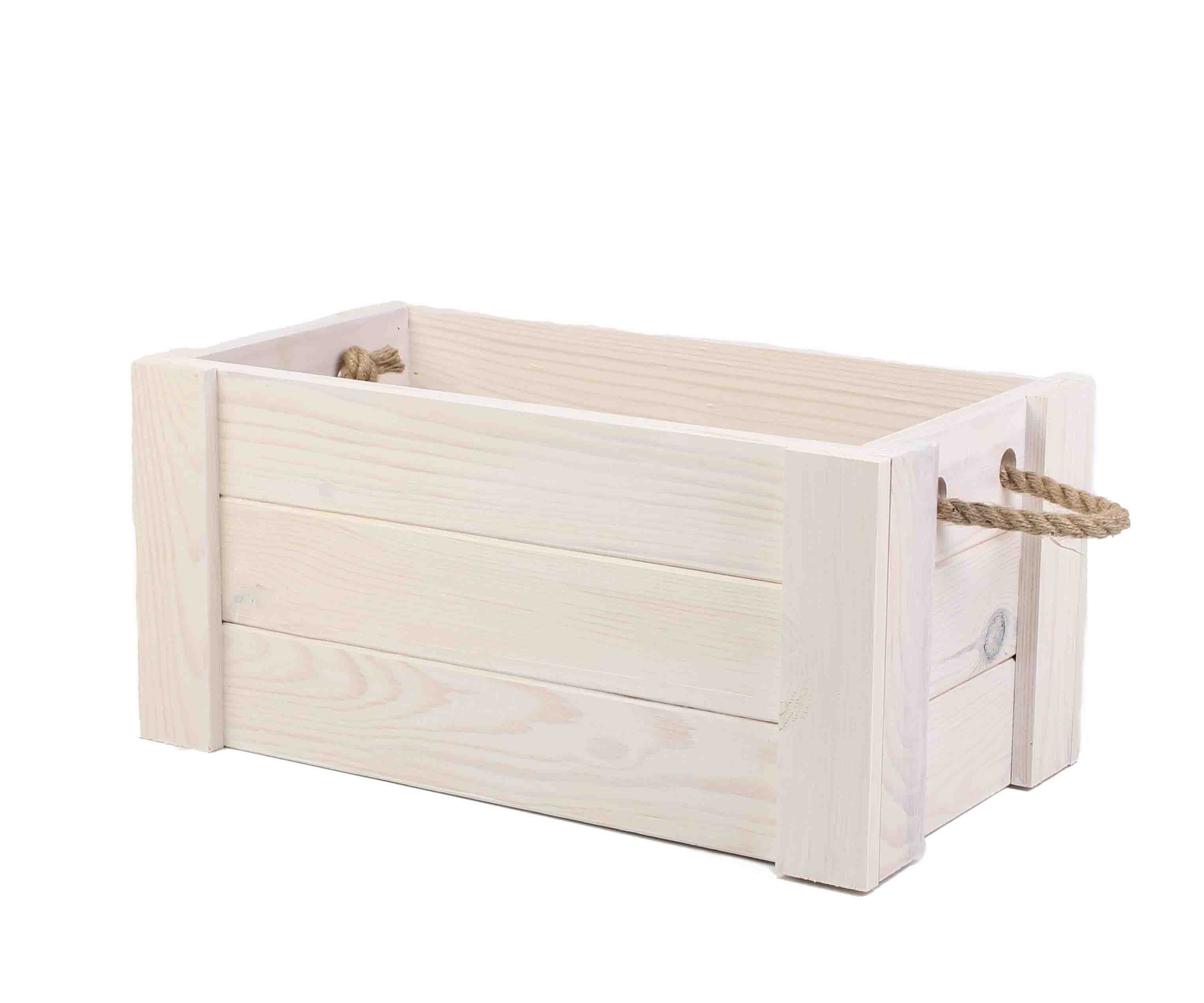 

Деревянный ящик «Вайс» с канатными ручками HomeDeco 21x33x50 Нормандия
