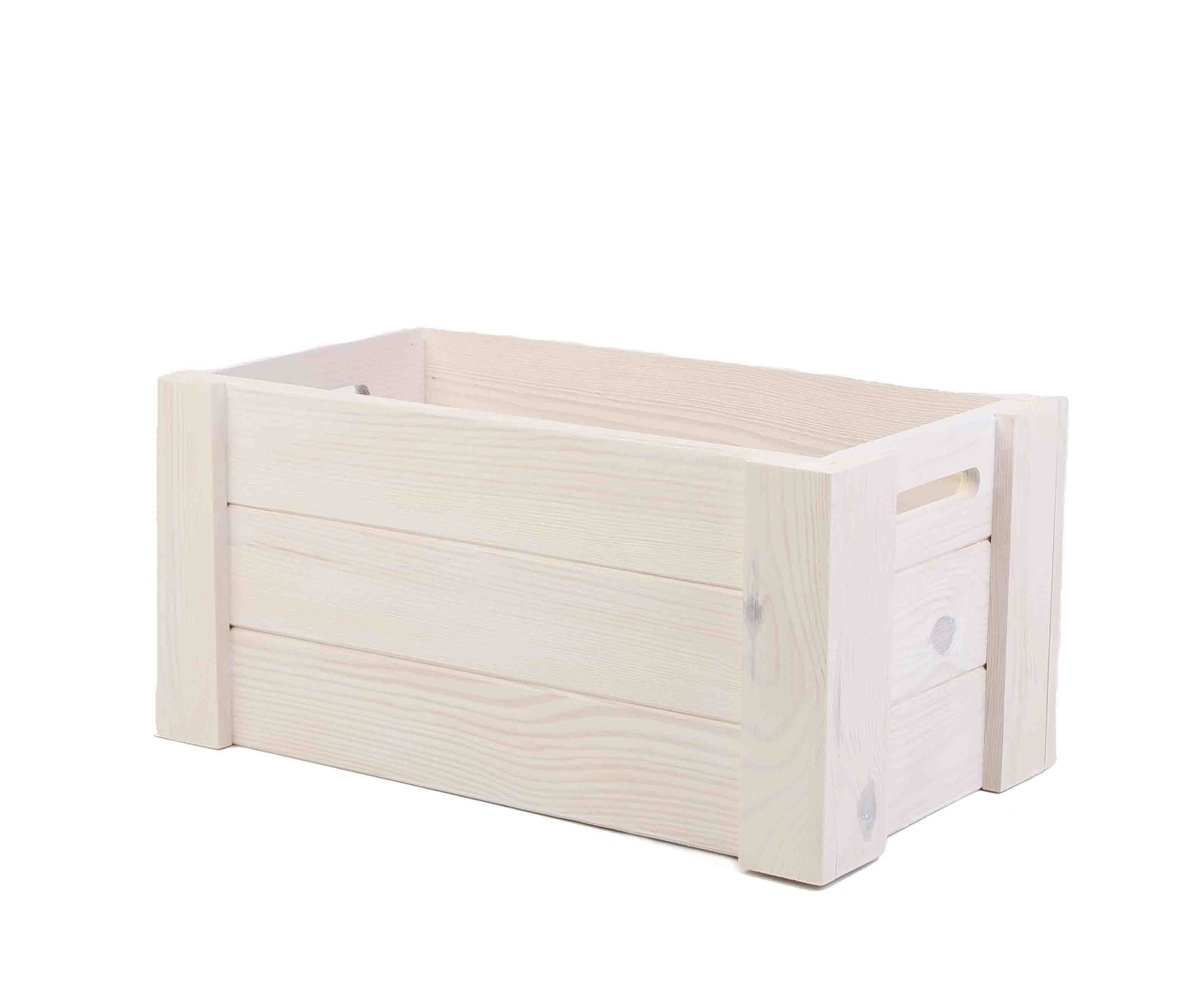 

Деревянный ящик «Белый» с врезными ручками HomeDeco 21x33x50 Нормандия