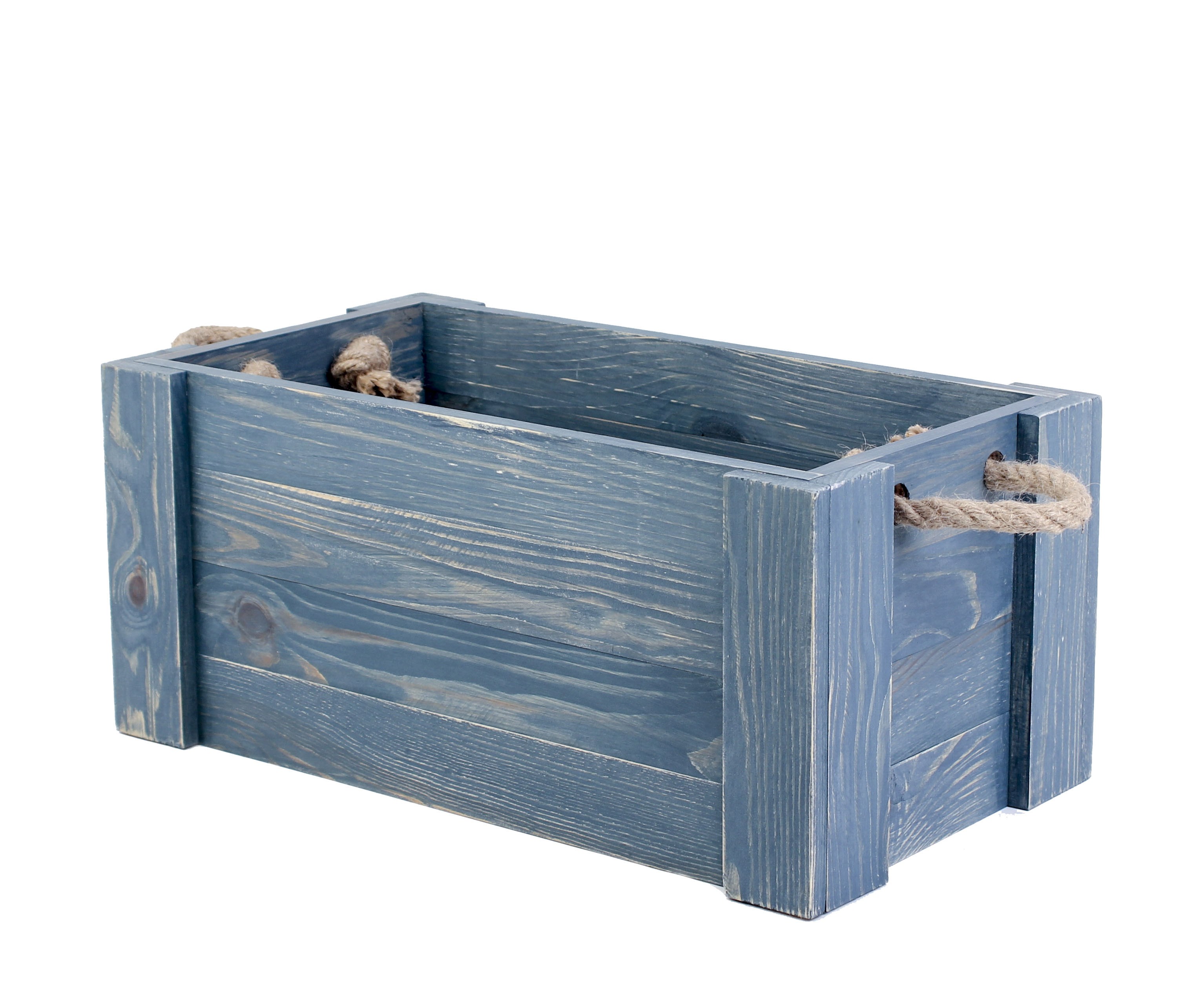 

Деревянный ящик «небо» с канатными ручками HomeDeco 21x33x50 Нормандия