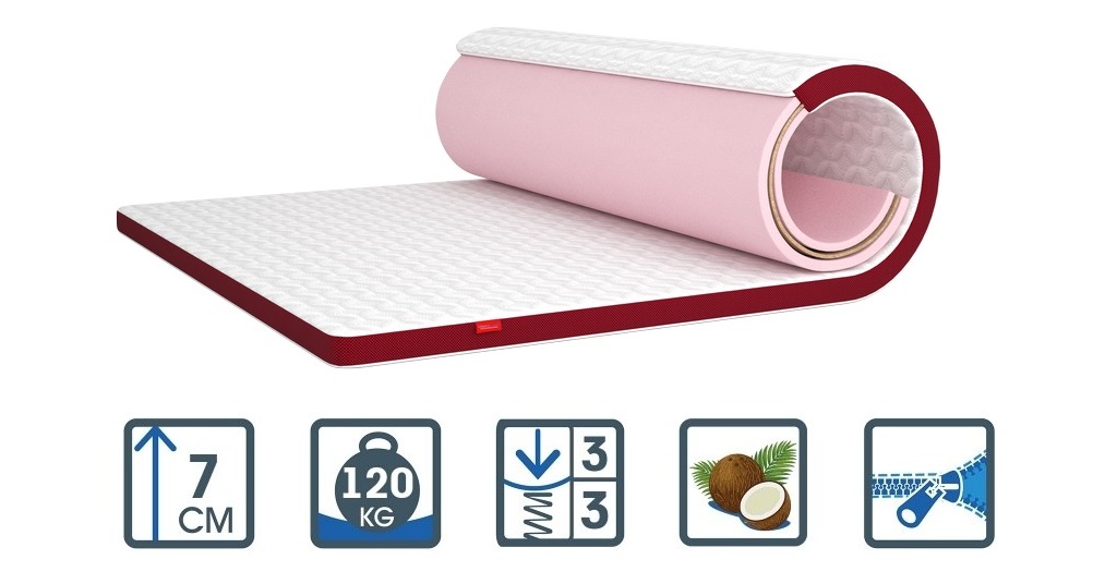 

Матрас беспружинный Matroluxe Гранат Кокос 110х190 см (6096)