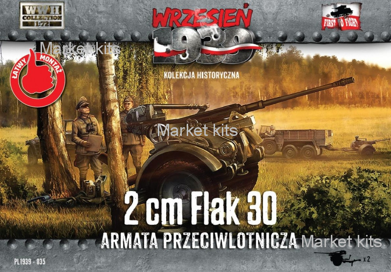 

Немецкое 20-мм зенитное орудие Flak-30 1:72 First To Fight (FTF035)