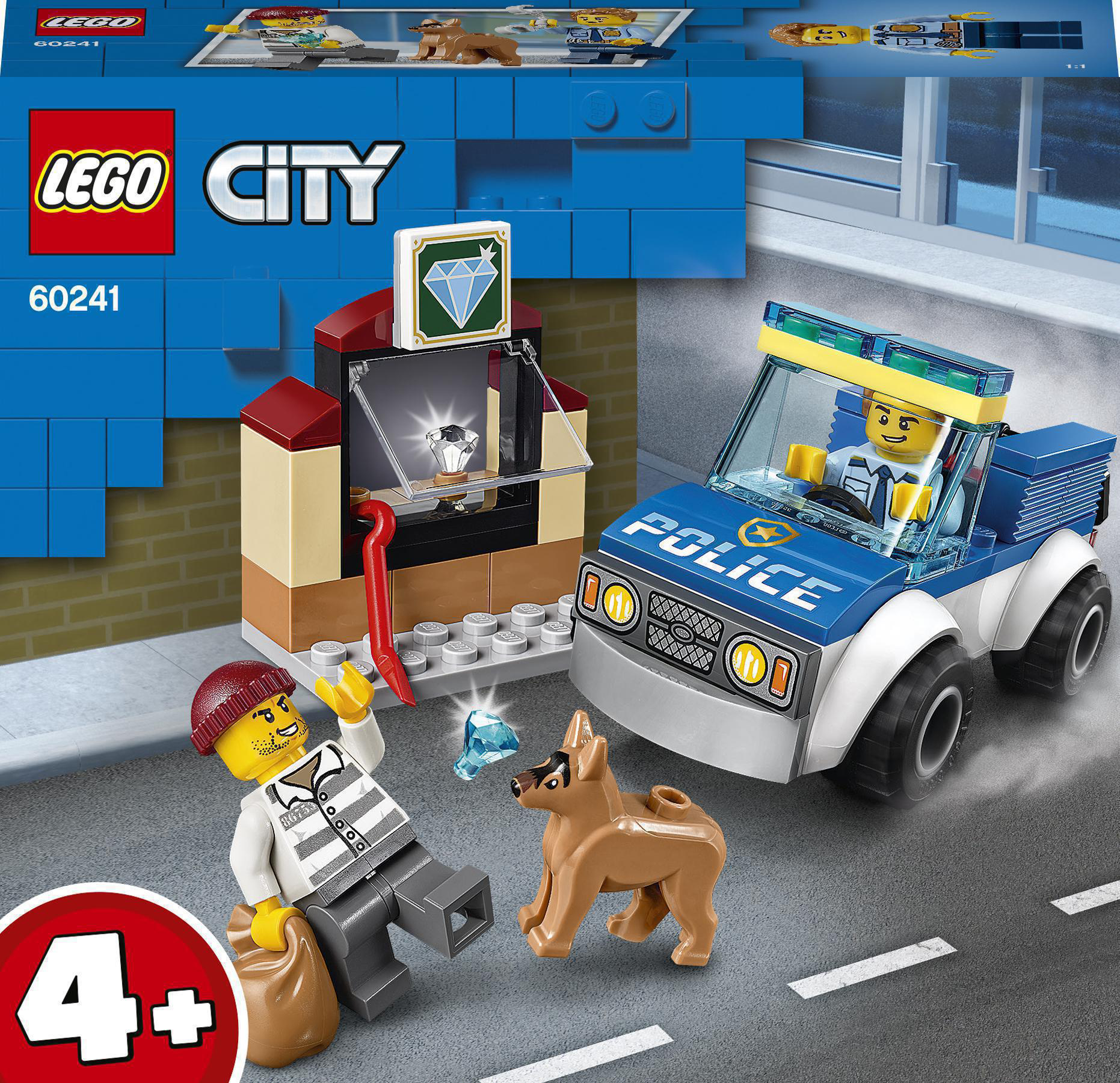 

Конструктор LEGO City Police Полицейский отряд с собакой 67 деталей (60241)