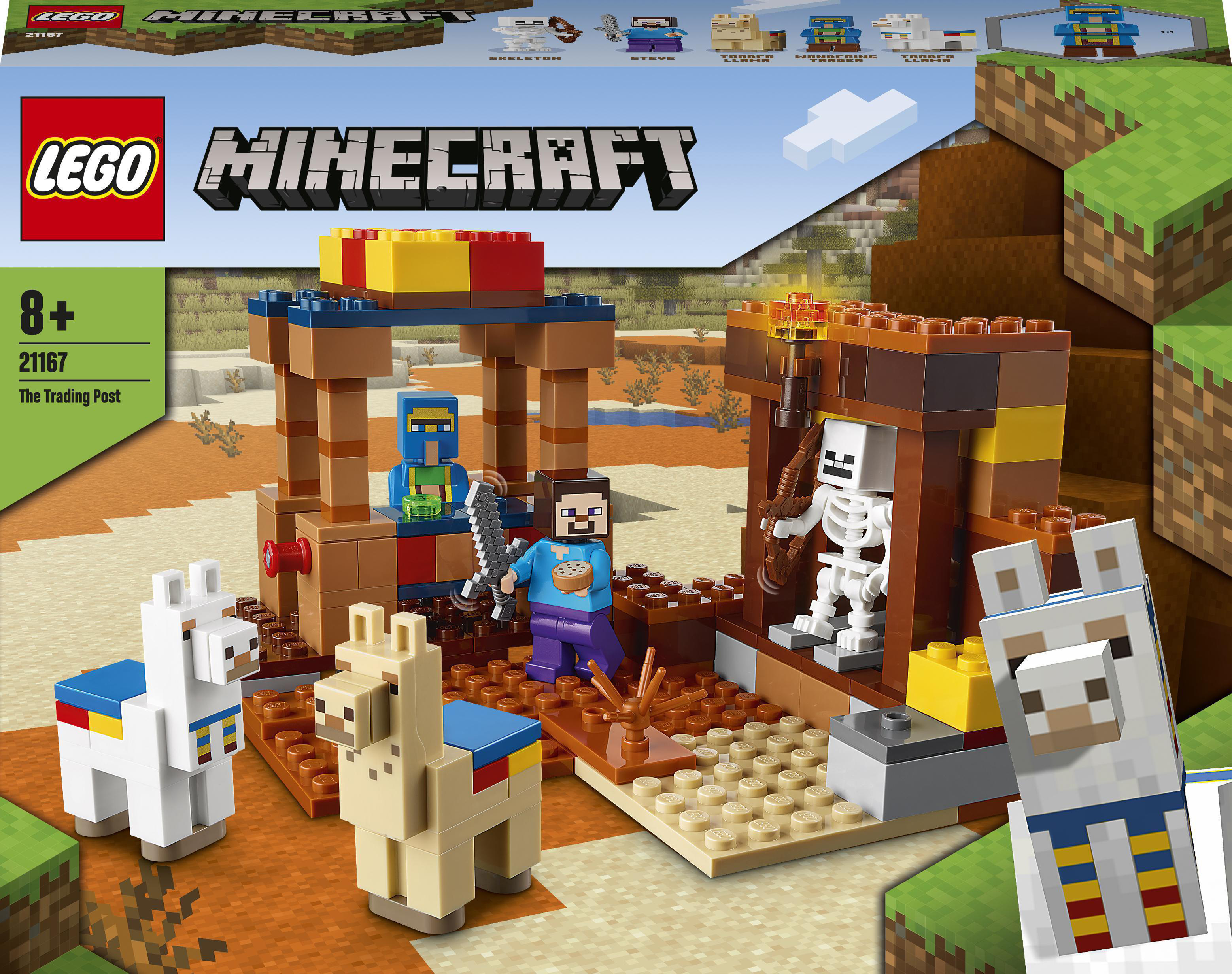 

Конструктор LEGO Minecraft Торговый пост 201 деталь (21167)