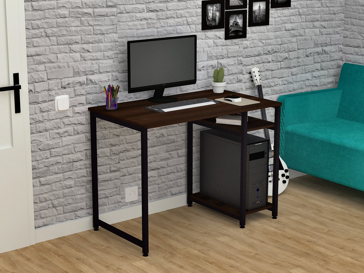 

Компьютерный стол HomeDeco СКЛ Орех темный 1300х600х750