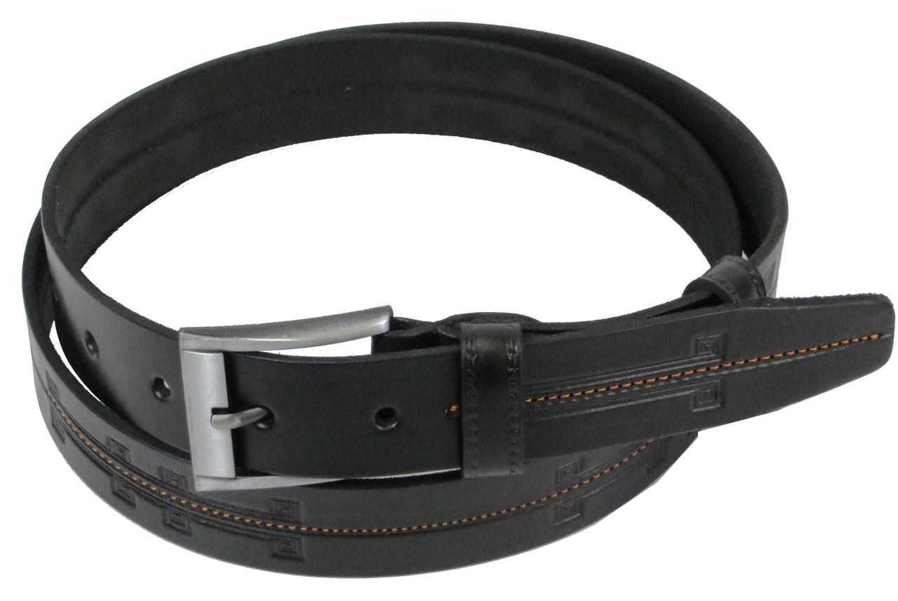 

Мужской кожаный ремень Skipper 124-144х3,3 см Черный 000159772