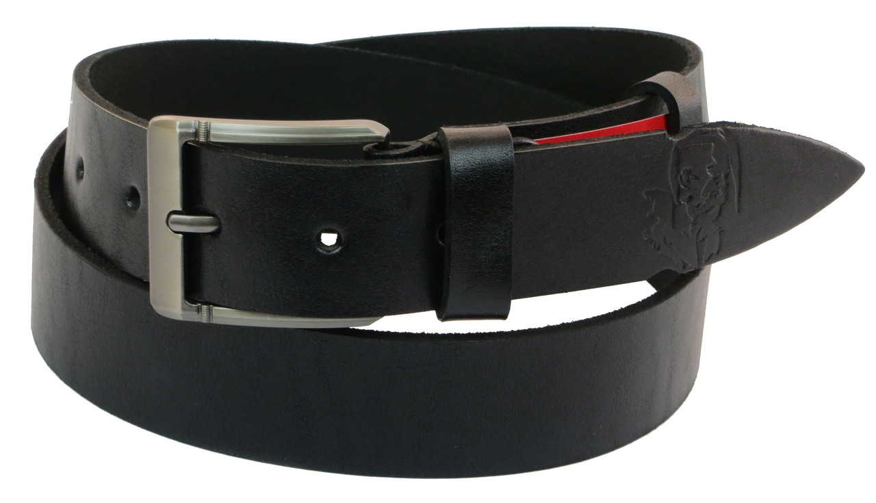 

Мужской кожаный ремень Skipper 120-140х3,8 см Черный 000159661