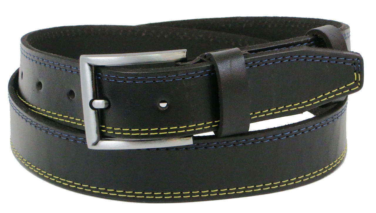 

Мужской кожаный ремень Skipper 125-145х3,8 см Черный 000159645