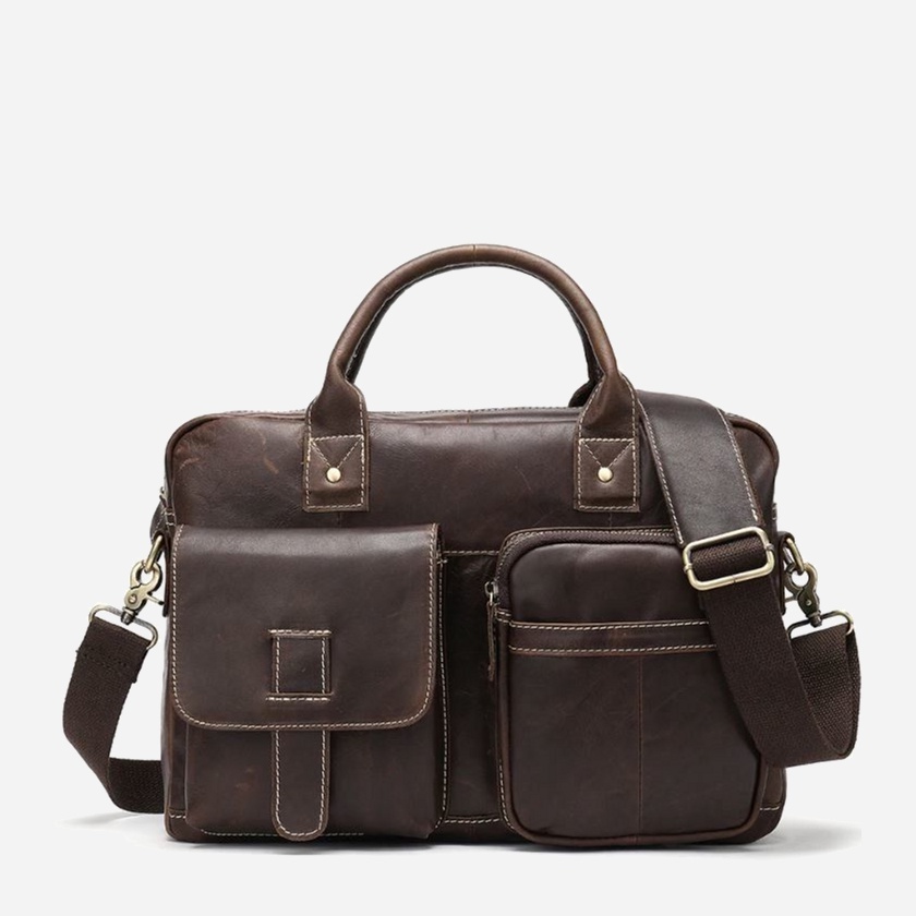 

Мужская кожаная сумка-портфель Vintage leather-14667 Коричневая