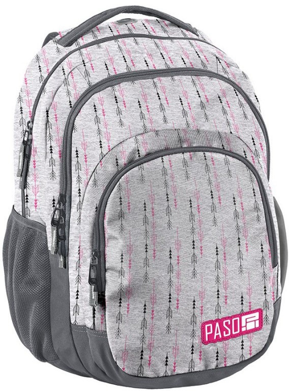 

Молодежный рюкзак PASO 34х47х22 см Серый 000159551