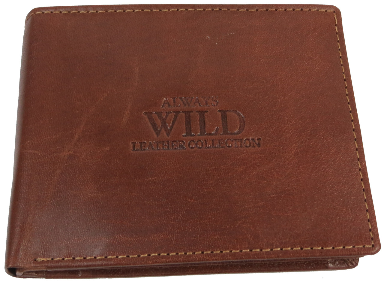 

Мужское кожаное портмоне Always Wild 12,5х2,5х10 см Коричневый 000160371
