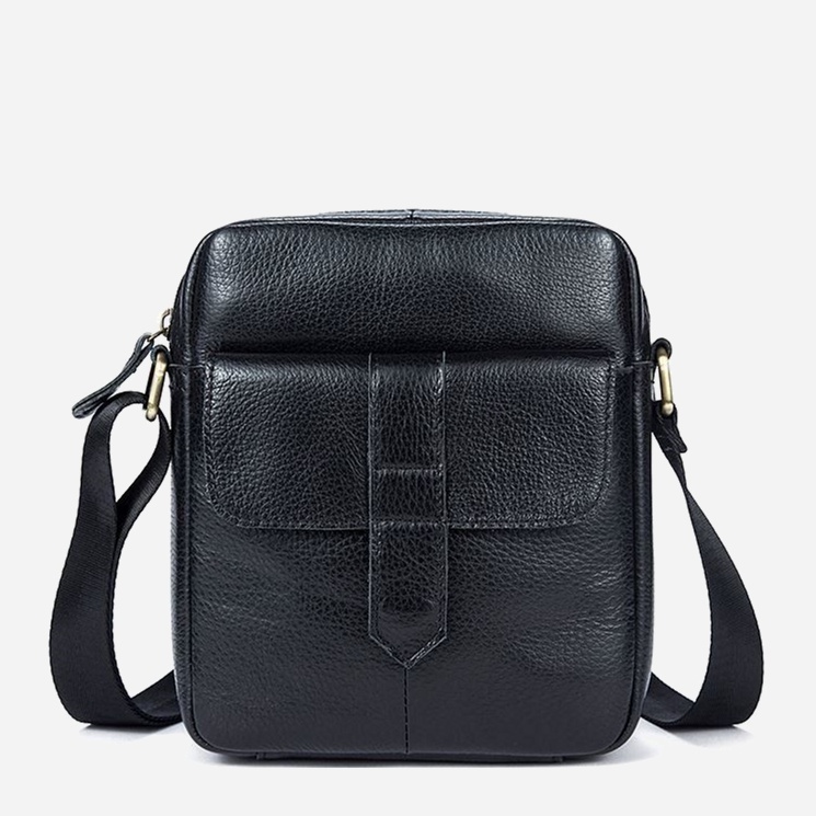 Акція на Чоловіча шкіряна сумка-планшет Vintage leather-14721 Чорна від Rozetka