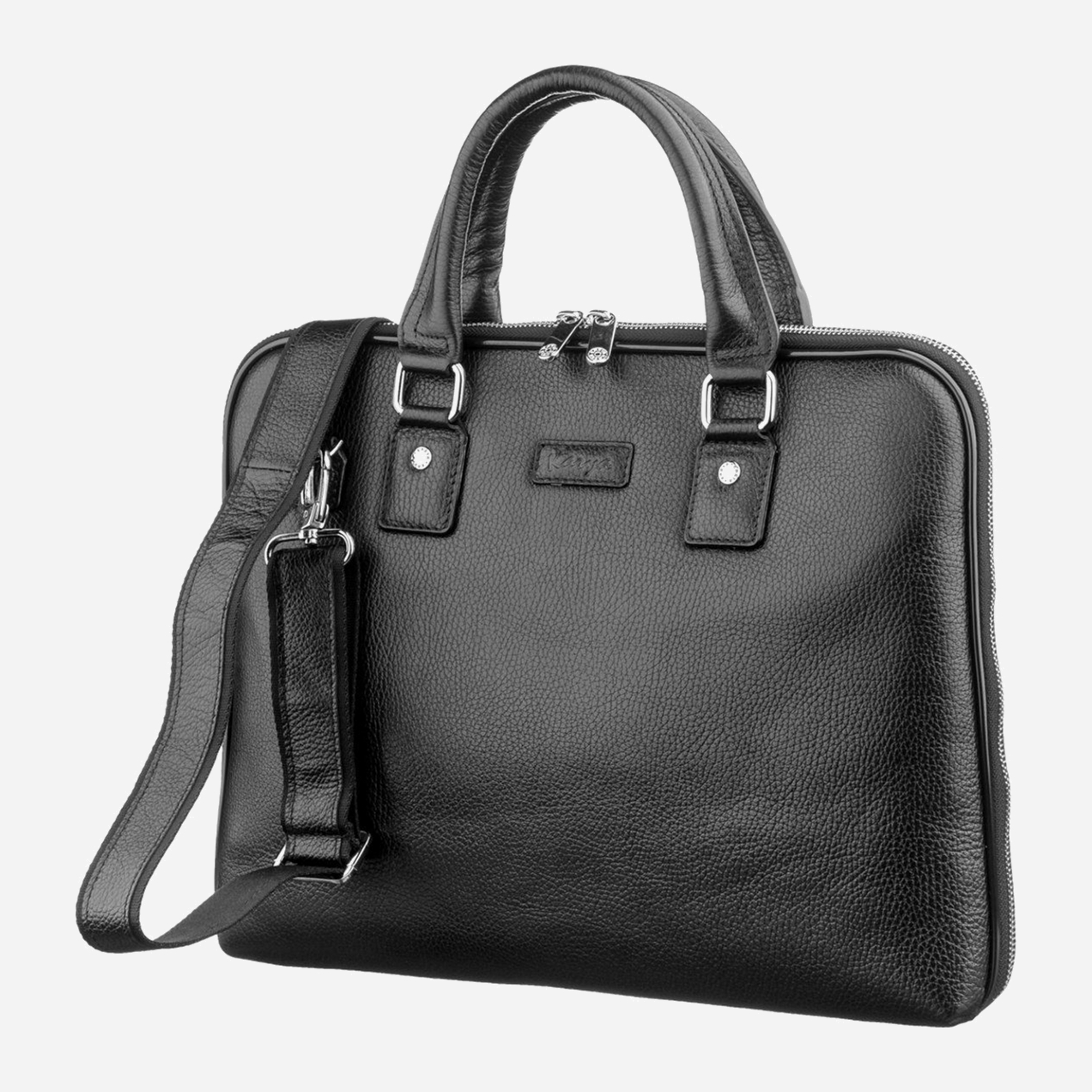 

Мужская кожаная сумка-портфель Karya leather-17278 Черная