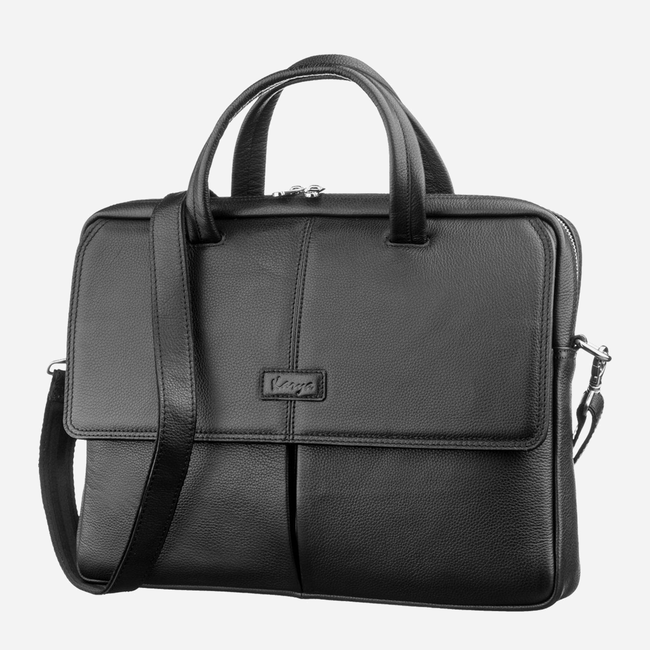 

Мужская кожаная сумка-портфель Karya leather-17279 Черная
