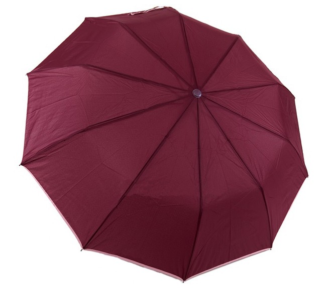 

Зонт Bellissimo женский полуавтомат анти-ветер бордовый с розовой каймой 1440009357