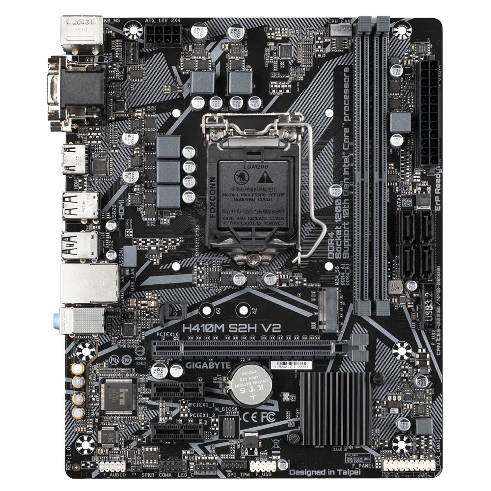 

Материнська плата GIGABYTE s1200 Intel H410 - (H410M S2H V2)