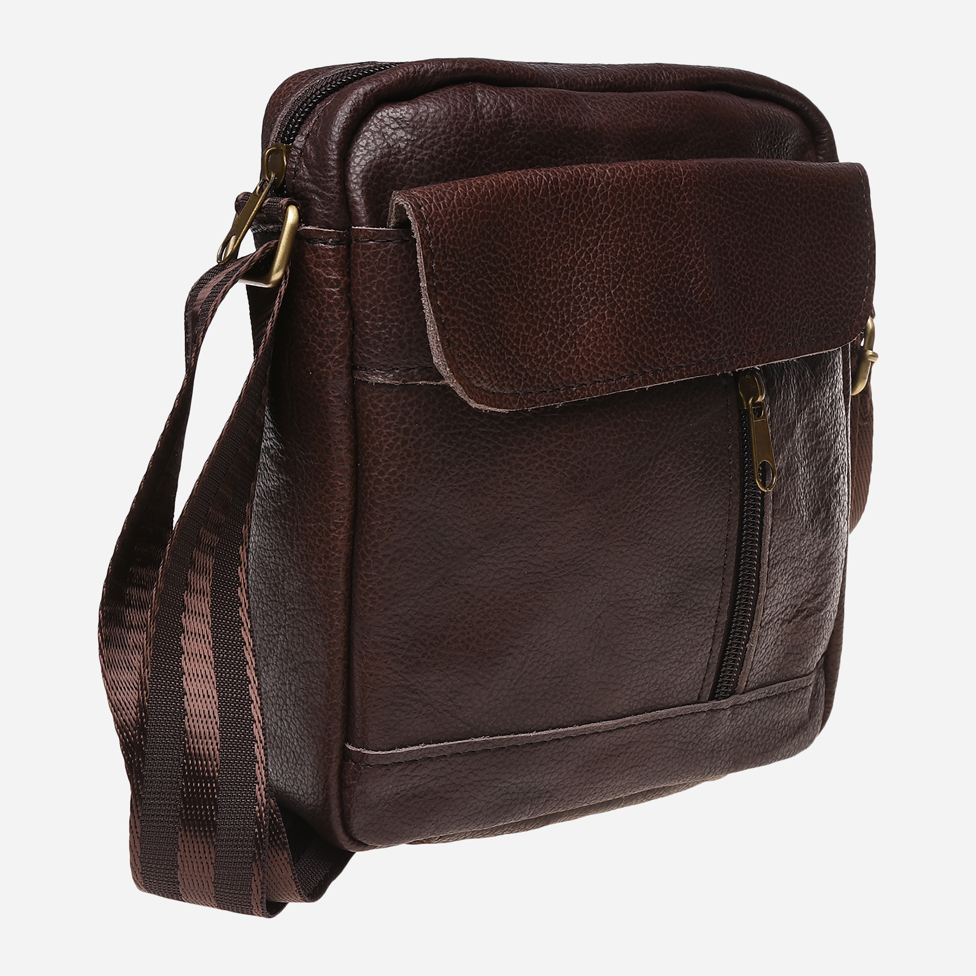 

Мужская сумка кожаная Laras K10112 Brown