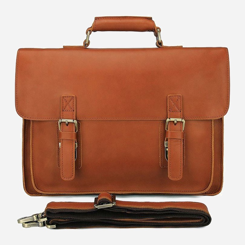 

Мужской портфель кожаный Vintage 14937 Рыжий