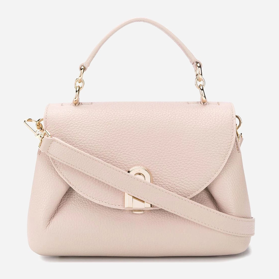 

Женская сумка кожаная Furla Ambra S Top Handle 1044979 Бежево-розовая