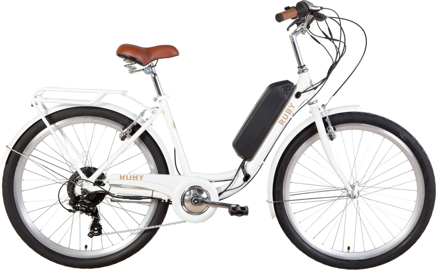 

Электровелосипед Dorozhnik Ruby 26" 17" (м) 2020 Белый (ELB-D-26-043)
