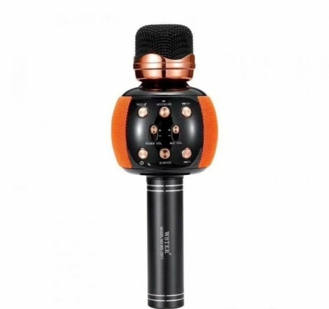 

Микрофон караоке WSTER M137 с колонкой Orange