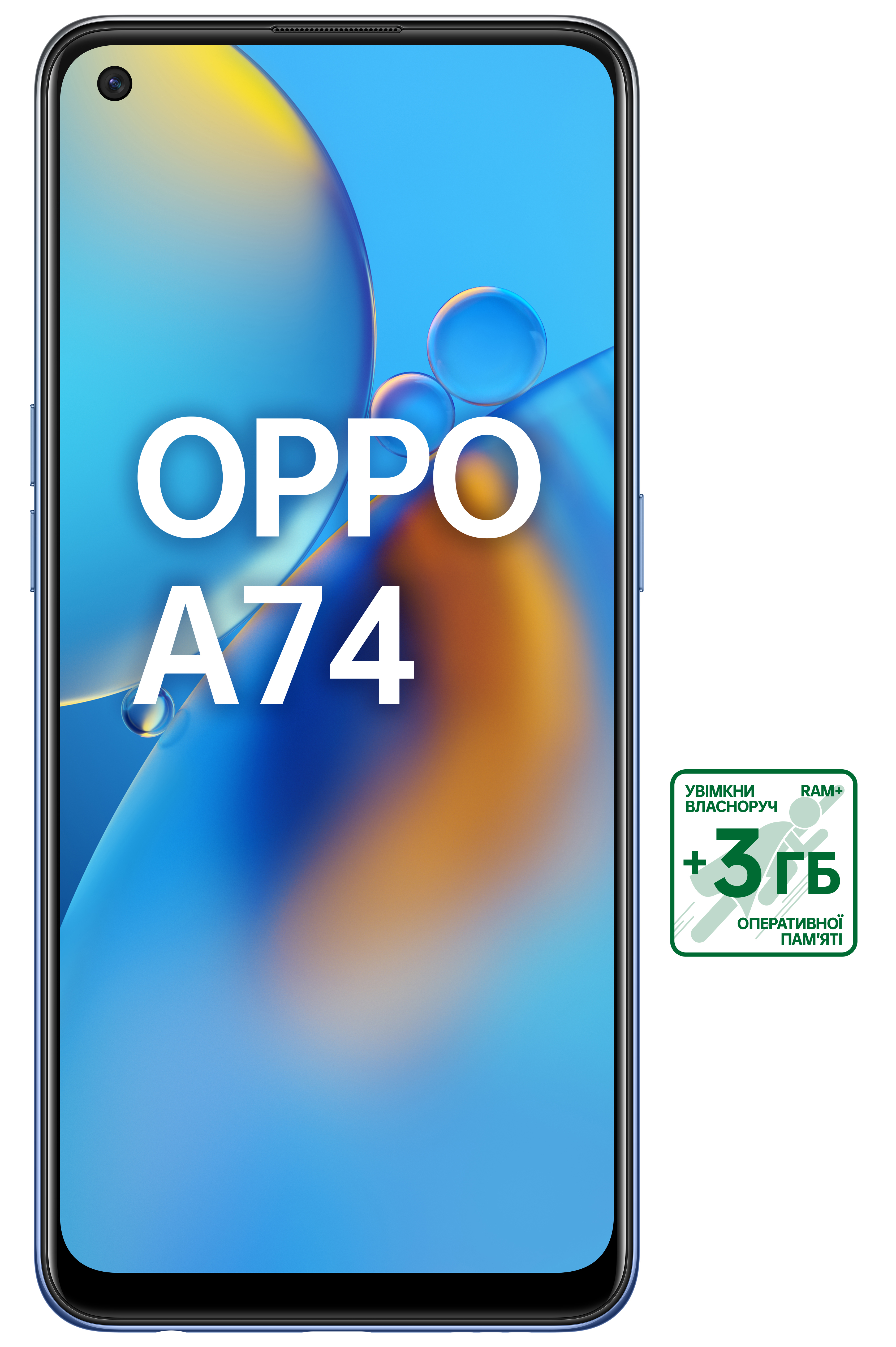 

Мобильный телефон OPPO A74 4/128GB Blue