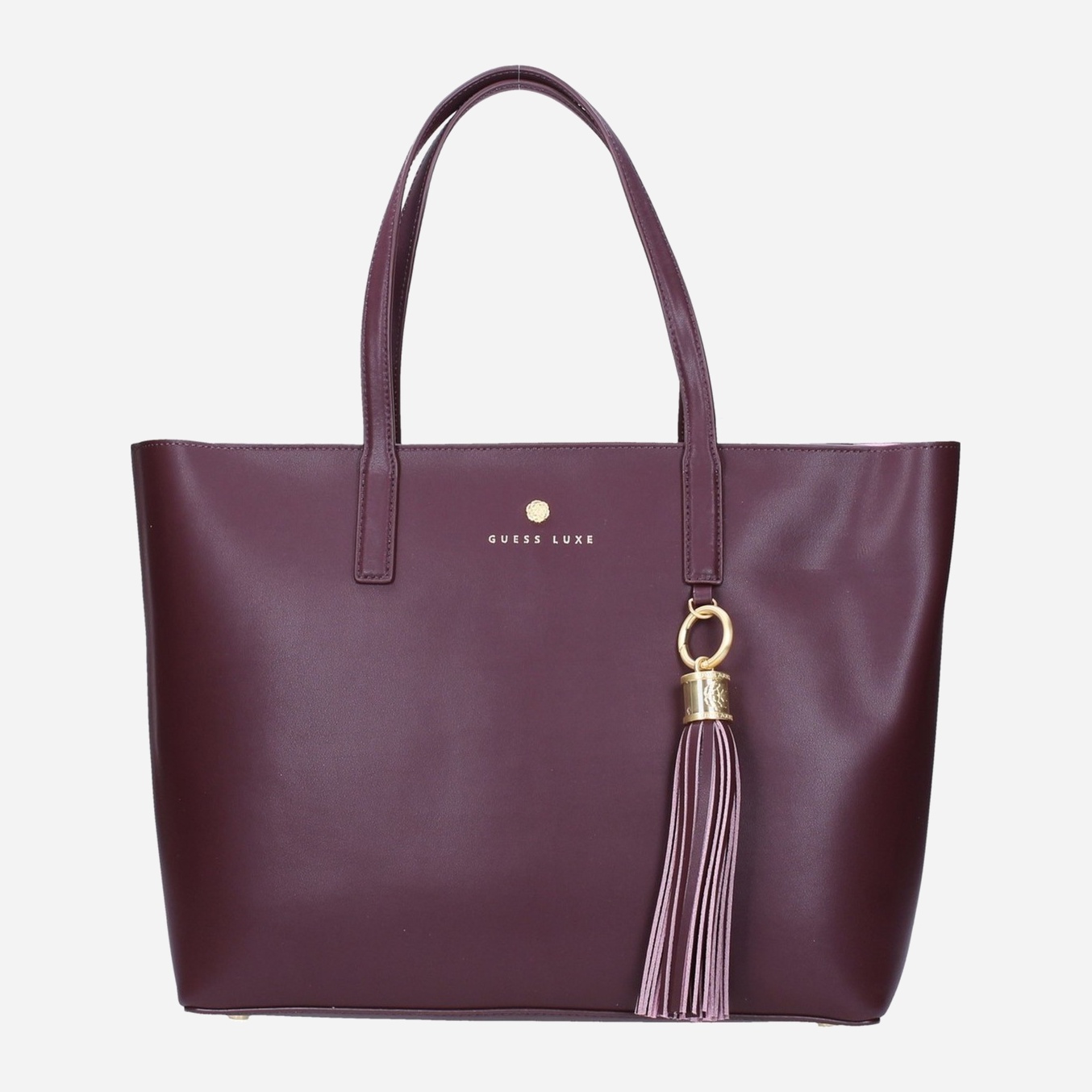 

Женская кожаная сумка Guess Groovy Carryall HWGROUL9123-BUR Темно-бордовая