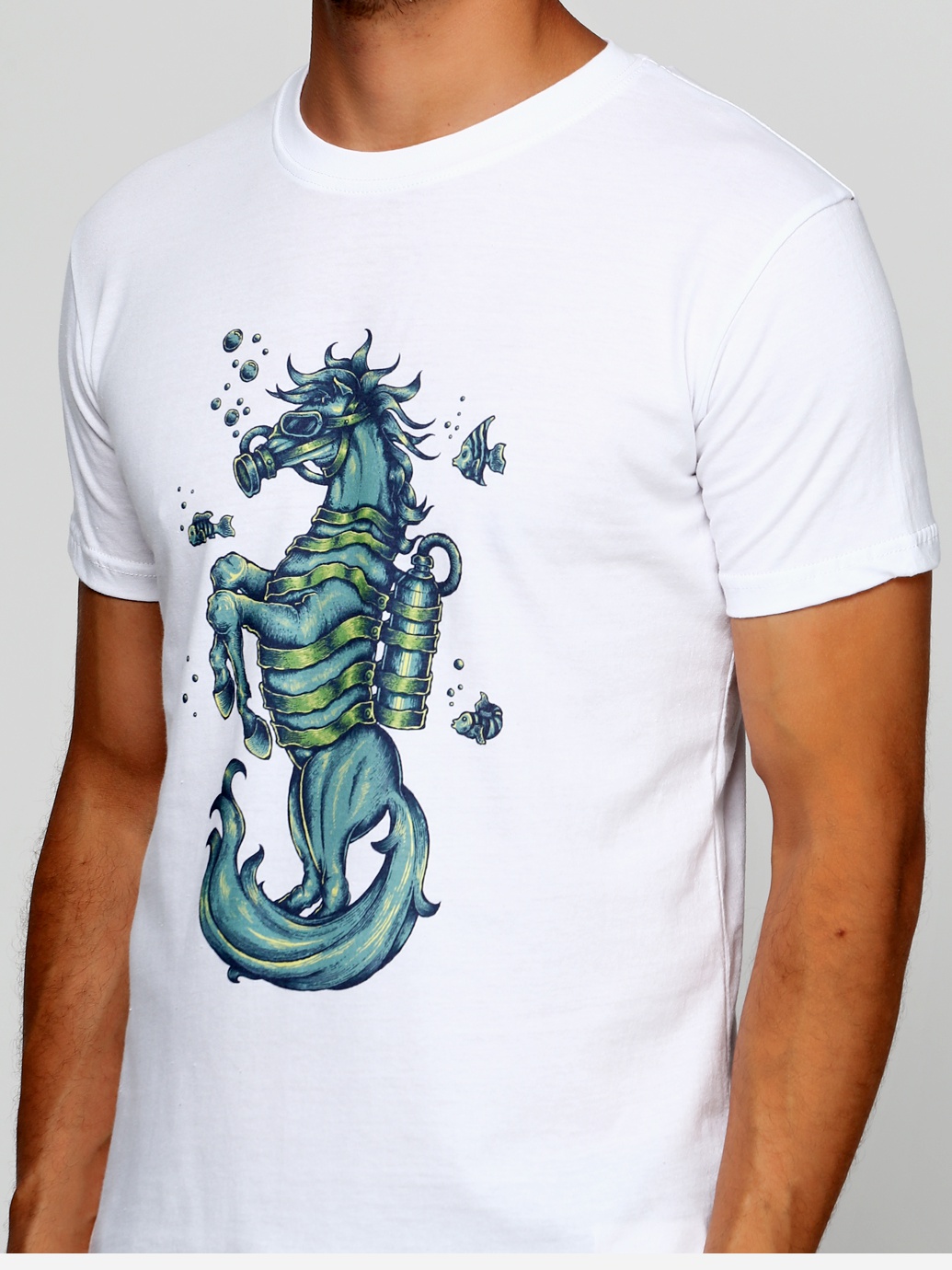 

Футболка Manatki Seahorse tmwkon  Белая, Футболка Manatki Seahorse tmwkon XL Белая