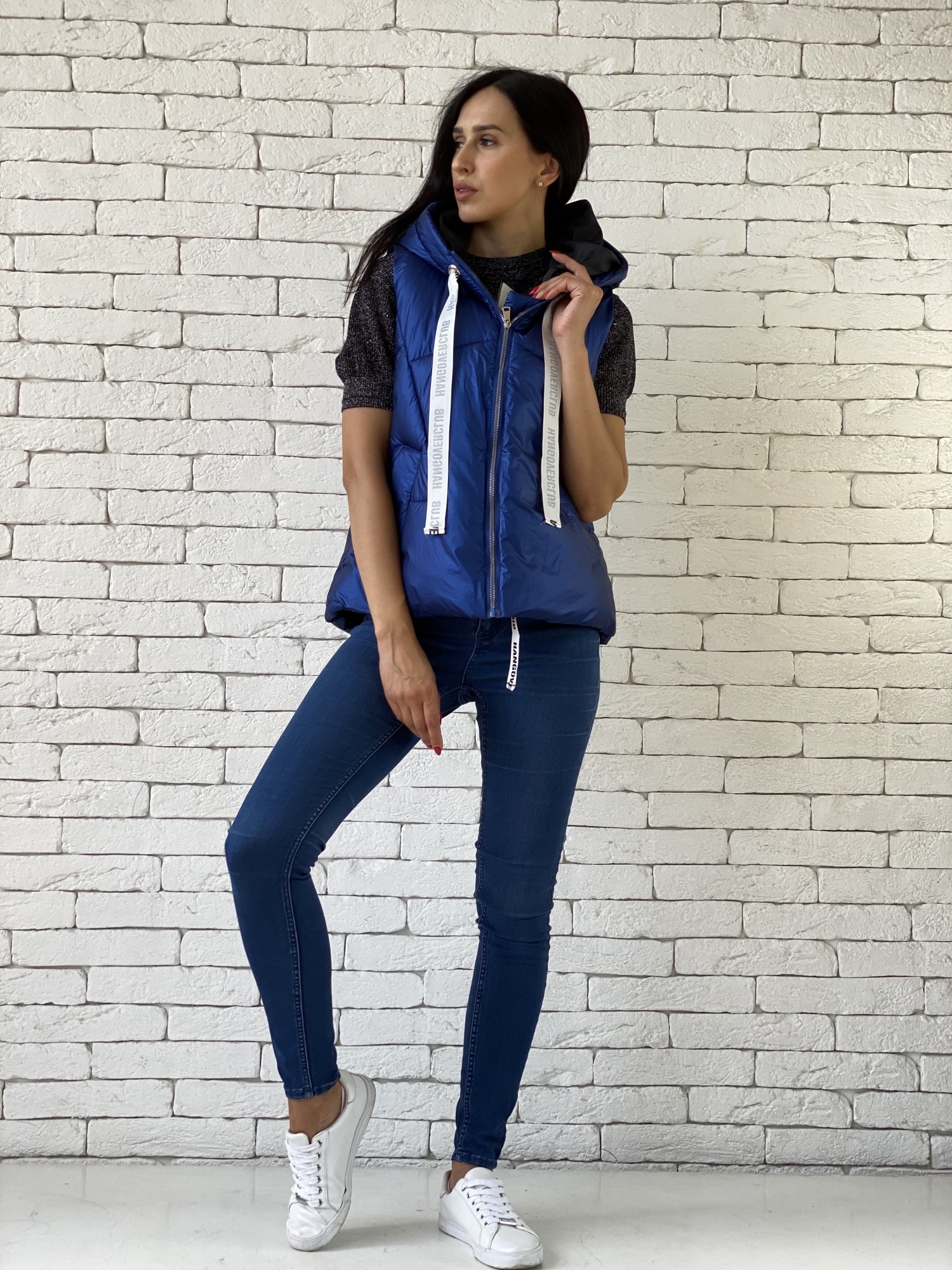 

Жилет короткий YIGELI XXL синий