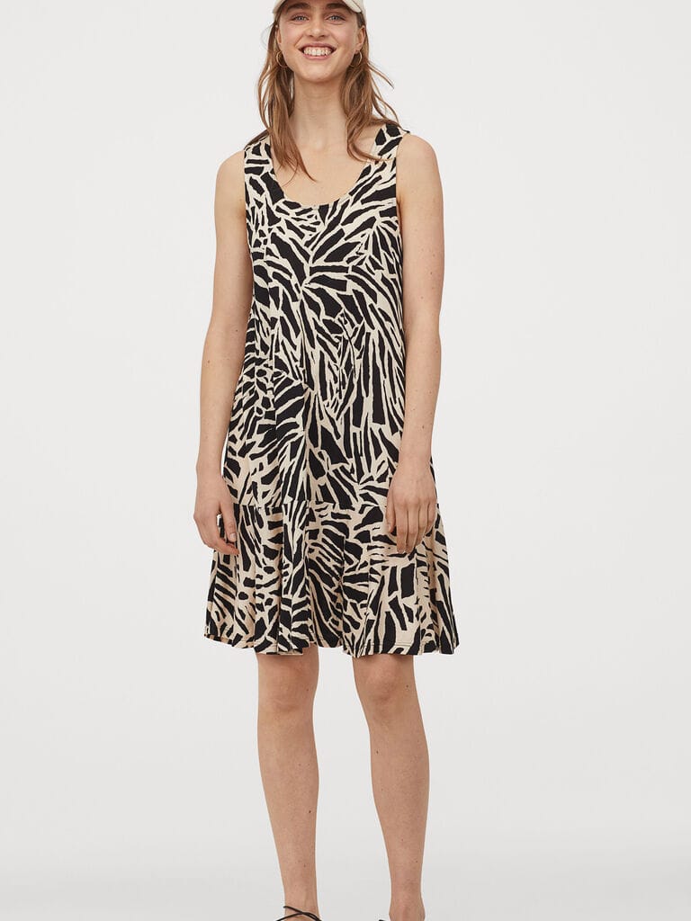 

Платье H&M 060856840 S Бежевое с черным