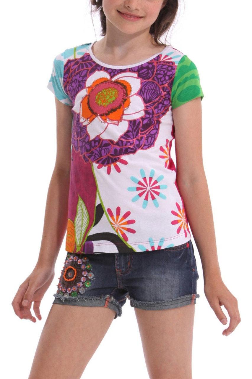 

Футболка для девочки Desigual Испания 41T3227 Белый 164