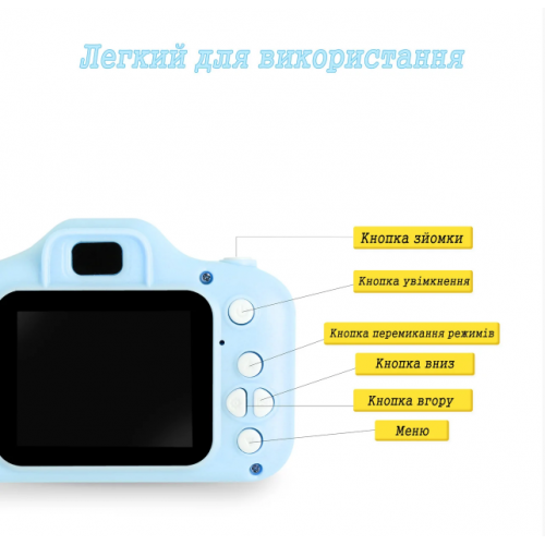 

Детский цифровой фотоаппарат Kids Camera GM14 с записью видео Синий