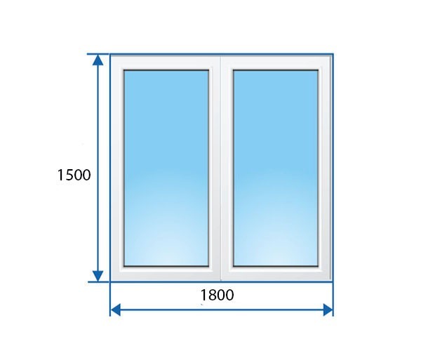 

Окно металлопластиковое Aluplast 1 Ideal 8000 85 mm глухое 1800х1500 мм белое