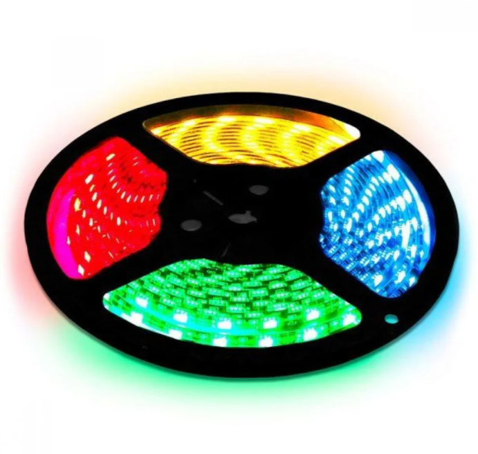

Светодиодная лента WOW RGB 5050 5m Самоклеющася герлянда LED 300 без силикона 12V Разноцветная