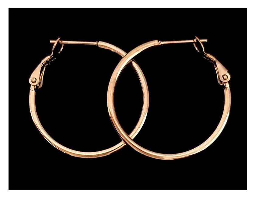 

Серьги-кольца золотистый цвет 3 см Stainless Steel хст038