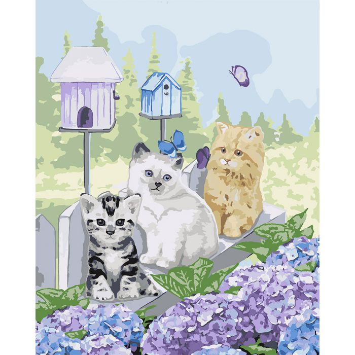

Картина по номерам. Животные, птицы "Малыши в саду" 40*50см KHO4157 393392
