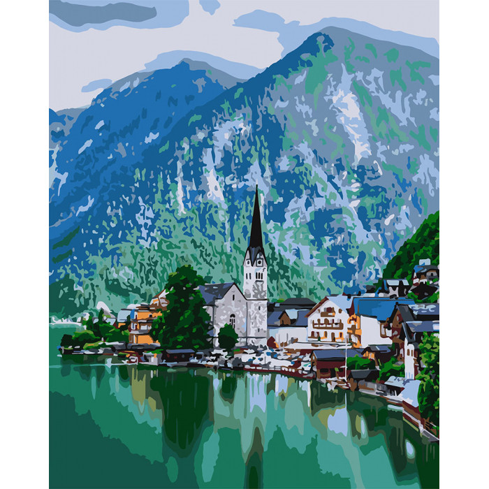 

Картина по номерам. "Уютный городок" 40*50см KHO2279 392630