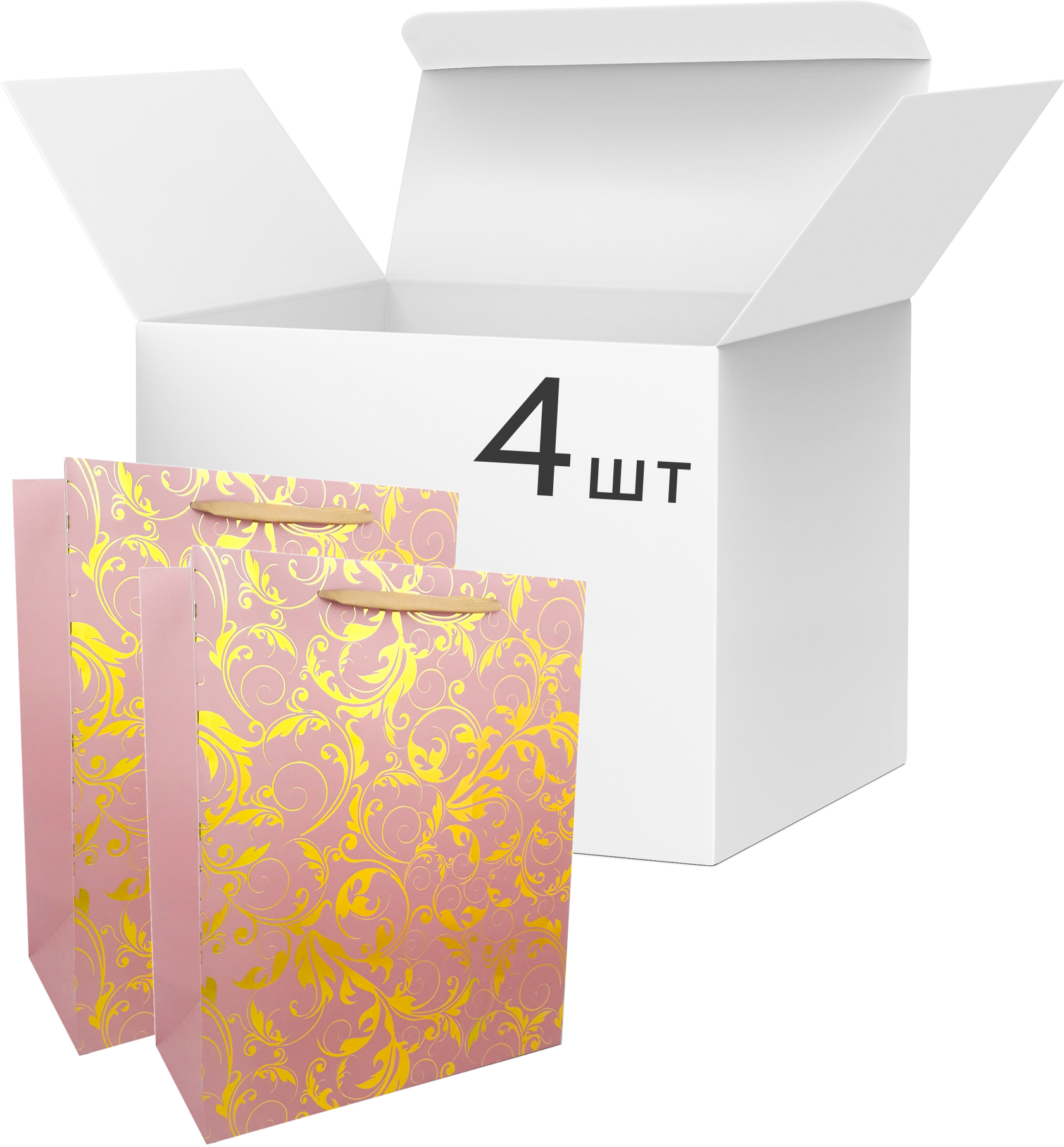 

Набор пакетов подарочных Angel Gifts 320х260х120 мм Бежевый 4 шт (Я45993_AG91378_4)