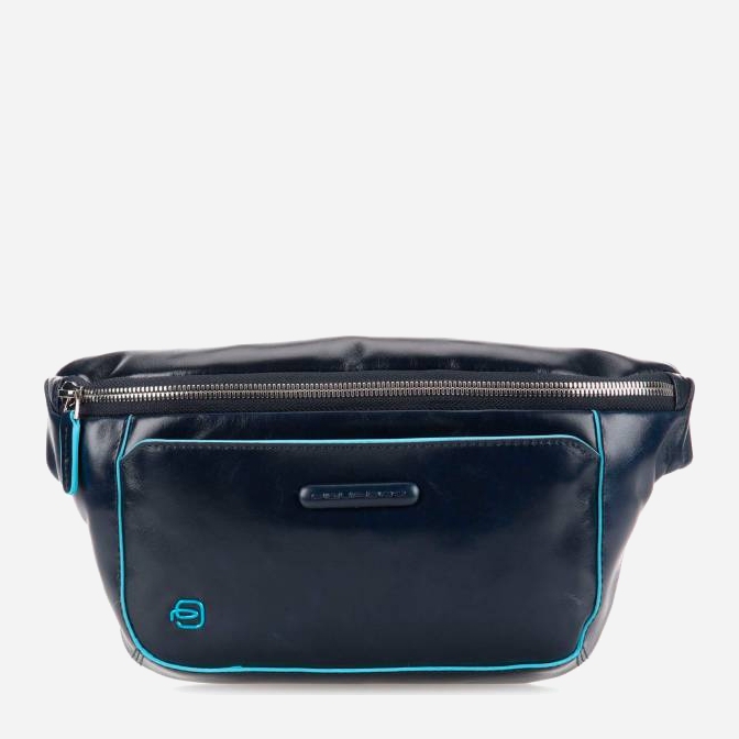 

Мужская поясная сумка кожаная Piquadro BL Square CA2174B2_BLU2 Синяя