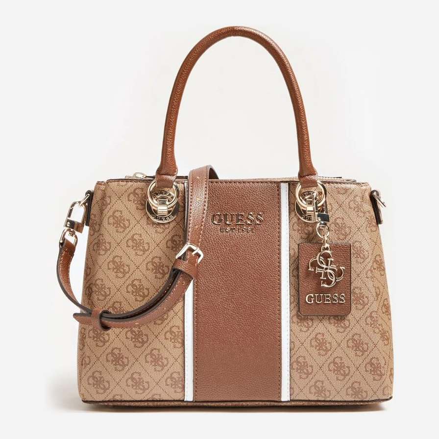 

Женская сумка Guess Cathleen 3 Compartment Satchel HWSG7737060-BRO Коричневая