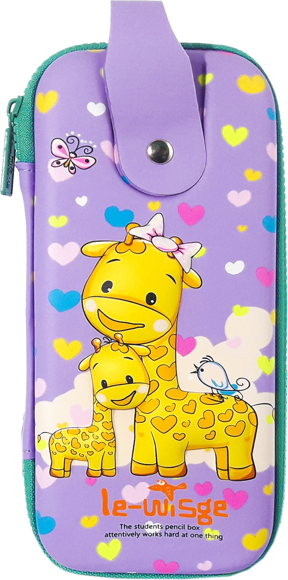 

Пенал каркасный Le-WiSge 3D Жираф Розовый (Я45503_VR23132)