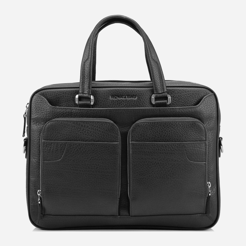 

Мужская кожаная сумка-портфель RoyalBag RB8-1001A Черная